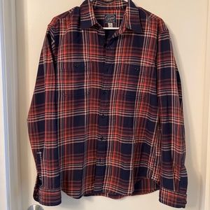 J Crew mens Medium slim flannel button up